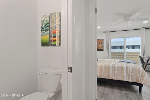 Bathroom, Bedroom, Interior, Recessed Lighting, Wood Texture Flooring