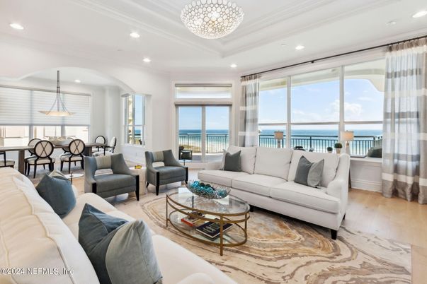 Chandelier, Dining room, Interior, Living room, Pendant Lights, Recessed Lighting, Water, Wood Texture Flooring