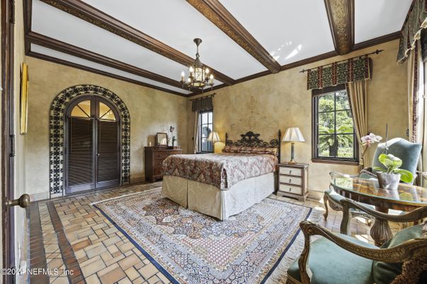 Bedroom, Chandelier, Interior