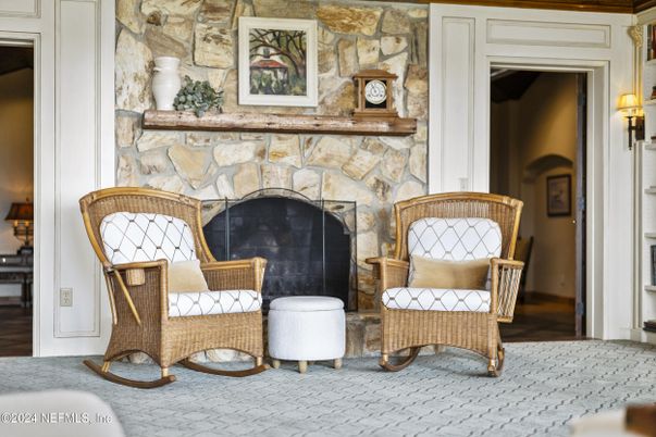 Fireplace, Interior, Stone Walls