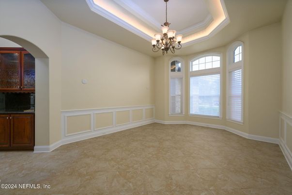 Chandelier, Empty room, Interior