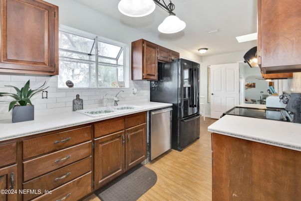 Interior, Kitchen, Wood Texture Flooring