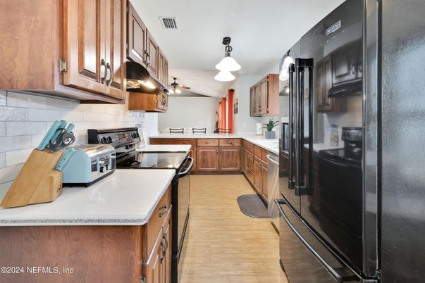Interior, Kitchen, Wood Texture Flooring