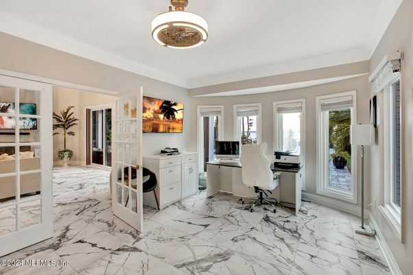 Home Office, Interior, Marble