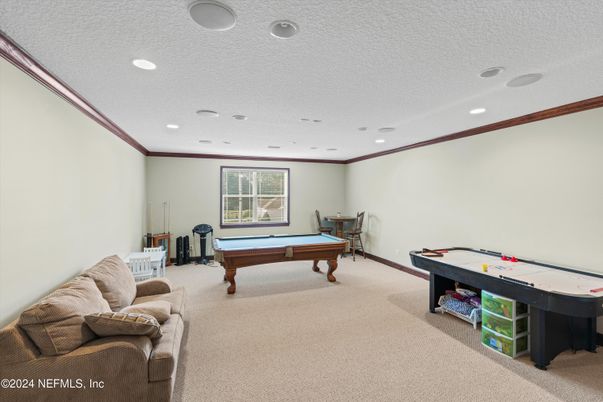 Billiard Table, Game Room, Interior, Recessed Lighting