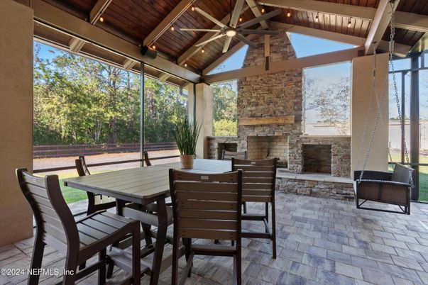 Exterior, Fireplace, Wooden Ceilings