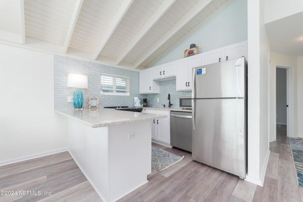 Interior, Kitchen, Wood Texture Flooring