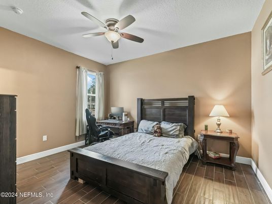 Bedroom, Home Office, Interior, Wood Texture Flooring