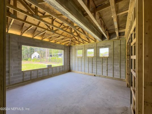 Empty room, Interior, Wooden Beams, Wooden Ceilings