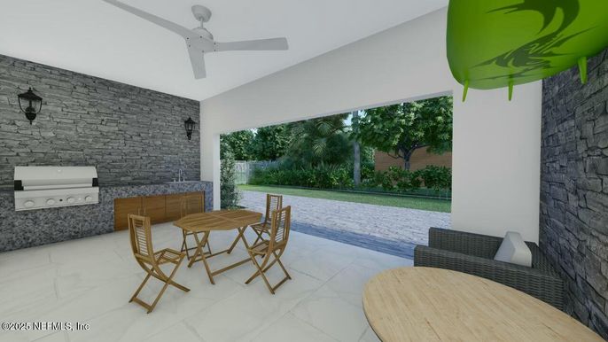 Exterior, Stone Walls