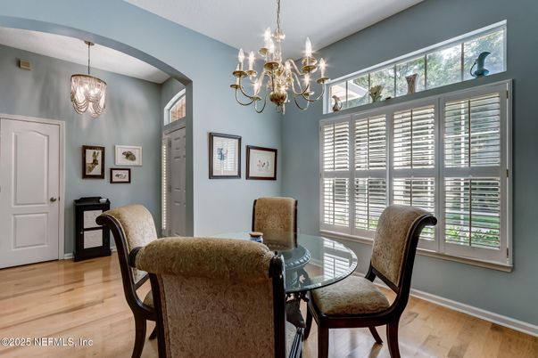 Chandelier, Dining room, Interior, Pendant Lights, Wood Texture Flooring