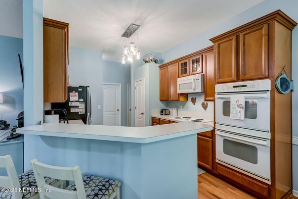 Interior, Kitchen, Pendant Lights, Wood Texture Flooring