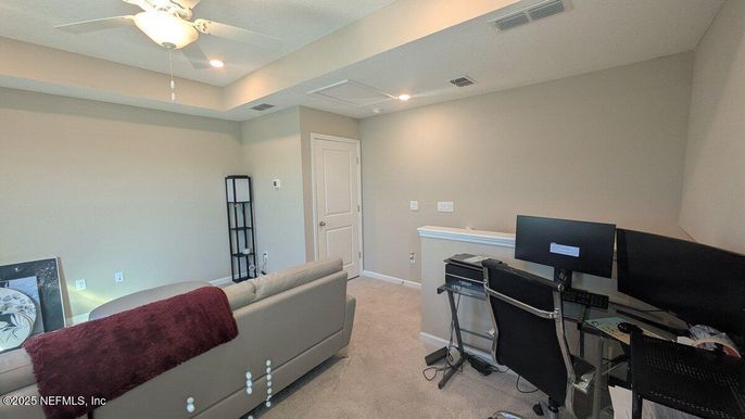 Home Office, Interior, Recessed Lighting