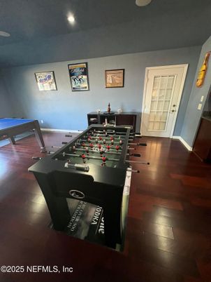 Game Room, Interior, Recessed Lighting, Wood Texture Flooring