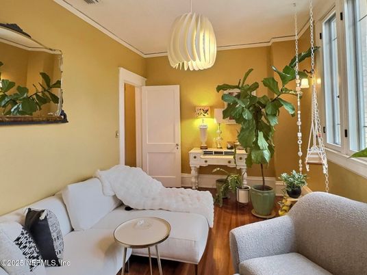 Interior, Living room, Pendant Lights, Wood Texture Flooring