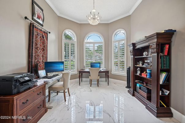 Chandelier, Home Office, Interior, Marble, Pendant Lights