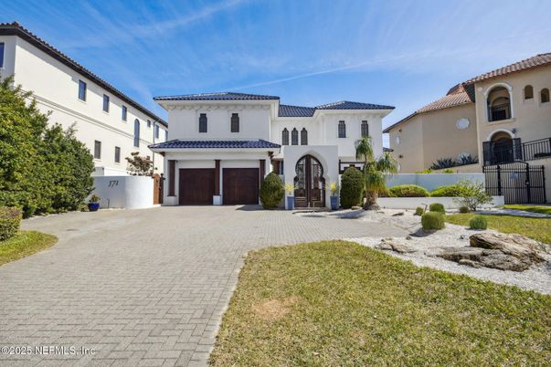 Attached, Backyard, Exterior, Facade, Mediterranean