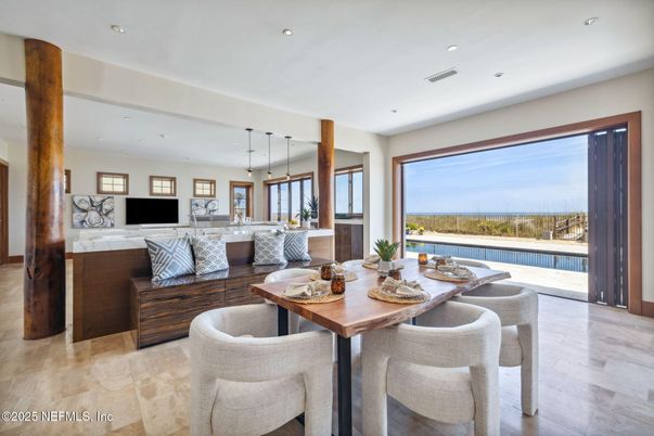 Dining room, Interior, Kitchen, Living room, Pendant Lights, Recessed Lighting, Water
