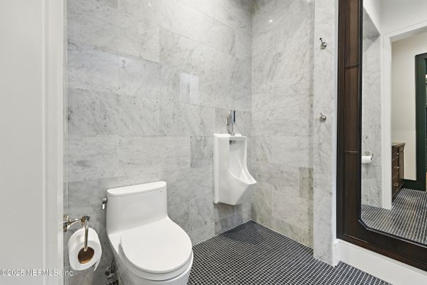 Bathroom, Glass Shower, Interior, Marble Walls