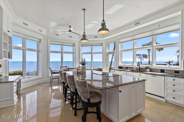 Dining room, Interior, Kitchen, Pendant Lights, Water