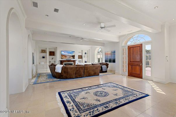 Fireplace, Interior, Living room, Recessed Lighting