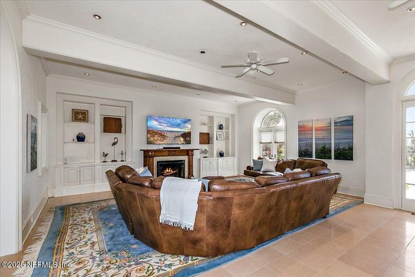 Fireplace, Interior, Living room, Recessed Lighting