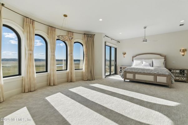 Bedroom, Interior, Pendant Lights, Recessed Lighting, Water