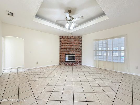 Empty room, Fireplace, Interior, Stone Walls