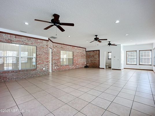 Empty room, Interior, Recessed Lighting, Stone Walls