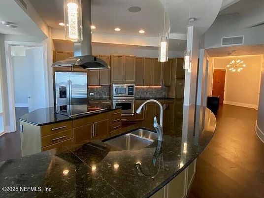 Interior, Kitchen, Pendant Lights, Recessed Lighting, Stainless Steel Appliances