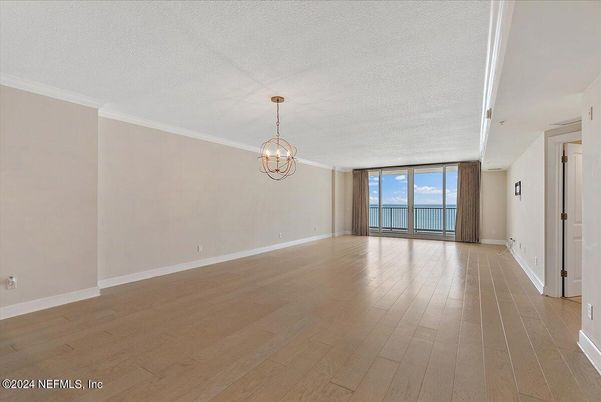 Chandelier, Empty room, Interior, Wood Texture Flooring