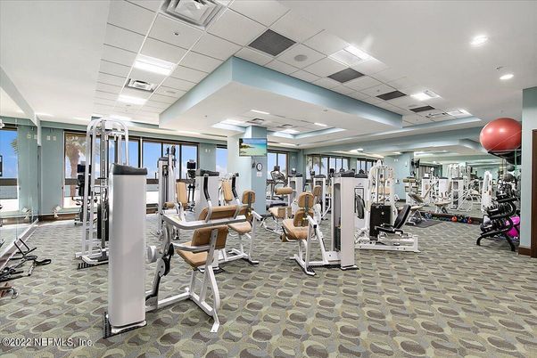 Fitness Equipment, Gym, Interior, Recessed Lighting