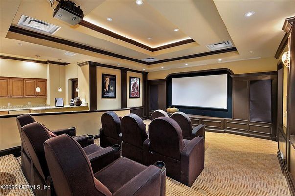 Home Theatre Room, Interior, Projection Screen, Recessed Lighting, Theatre Room