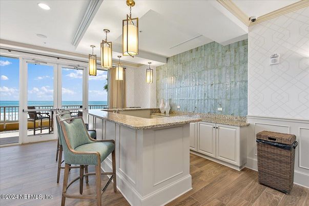 Interior, Pendant Lights, Recessed Lighting, Water, Wood Texture Flooring