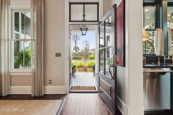 Interior, Kitchen, Pendant Lights, Stainless Steel Appliances, Wood Texture Flooring