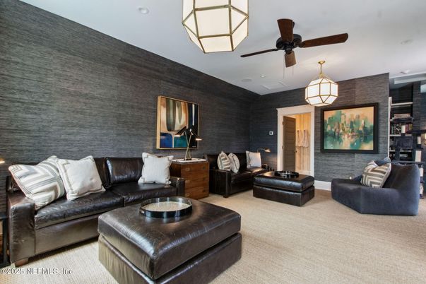 Interior, Living room, Recessed Lighting