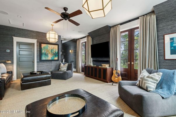 Interior, Living room, Stone Walls
