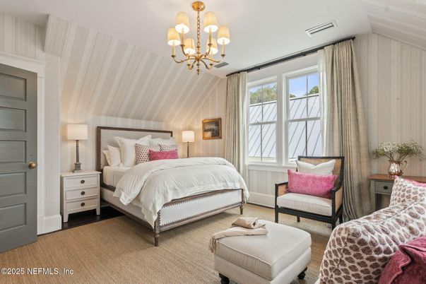 Bedroom, Chandelier, Interior
