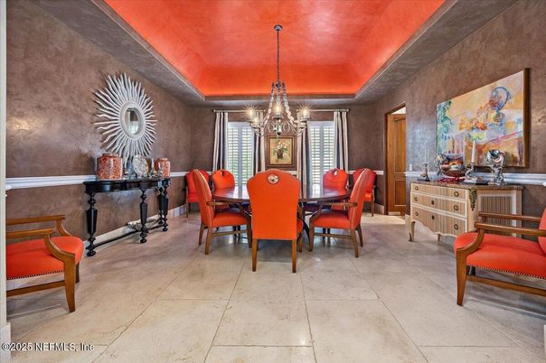 Chandelier, Dining room, Interior