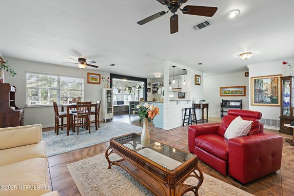 Dining room, Interior, Kitchen, Living room, Wood Texture Flooring