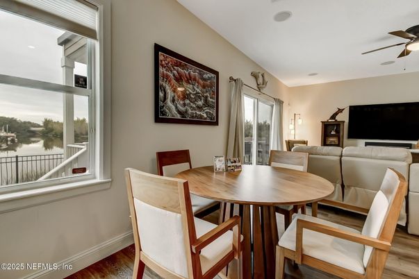 Dining room, Interior, Wood Texture Flooring