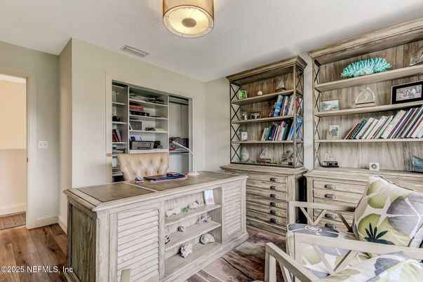 Home Office, Interior, Wood Texture Flooring