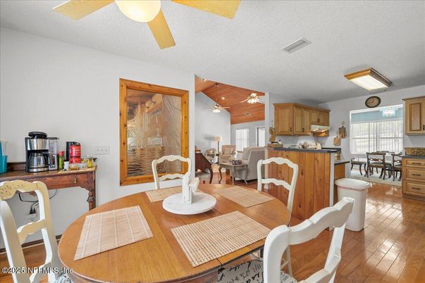 Dining room, Interior, Kitchen, Wooden Ceilings, Wood Texture Flooring