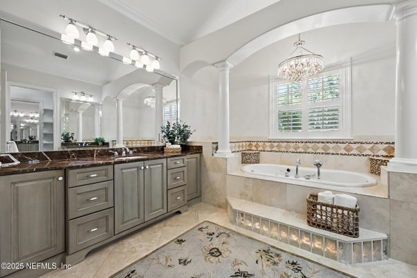 Bathroom, Chandelier, Dual Sink Vanities, Interior