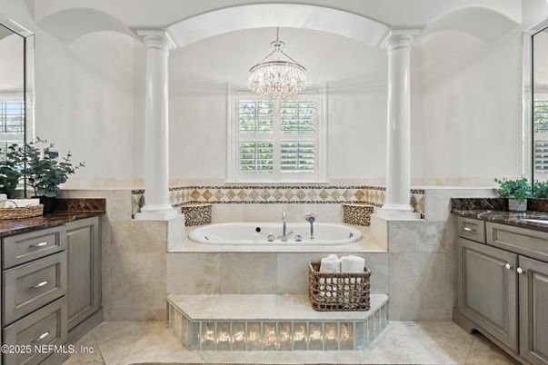 Bathroom, Chandelier, Interior