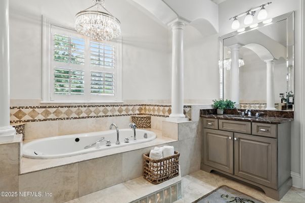 Bathroom, Chandelier, Interior