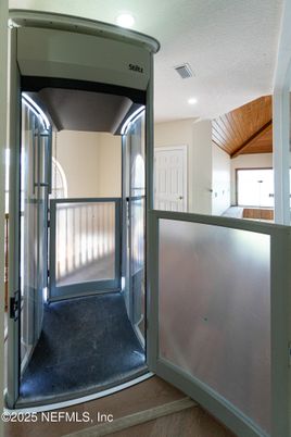 Interior, Kitchen, Recessed Lighting, Stainless Steel Appliances, Wooden Ceilings, Wood Texture Flooring