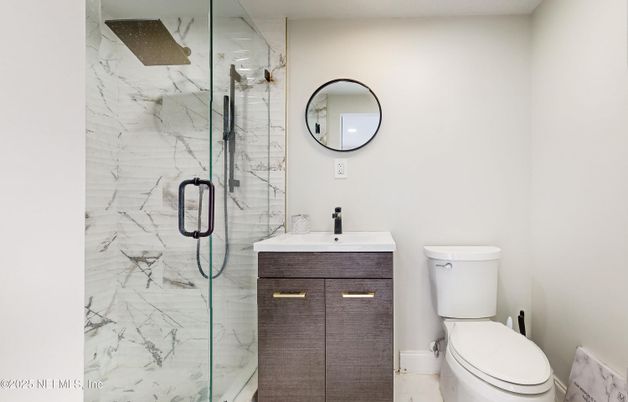 Bathroom, Glass Shower, Interior, Marble Walls