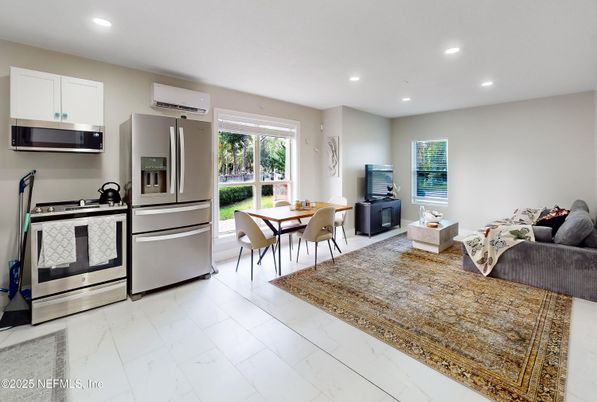 Dining room, Interior, Kitchen, Living room, Recessed Lighting, Stainless Steel Appliances