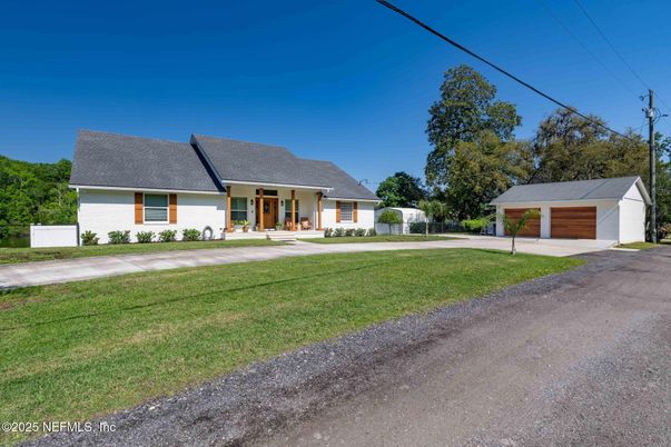Backyard, Detached Garage, Exterior, Facade, Cape Cod